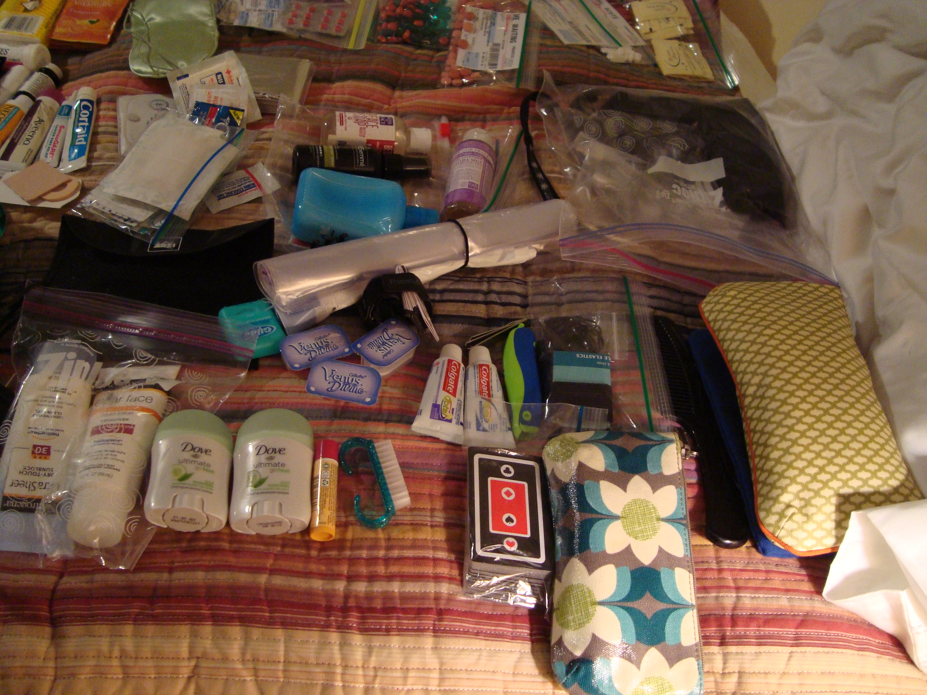 stuff in Lori's pack
