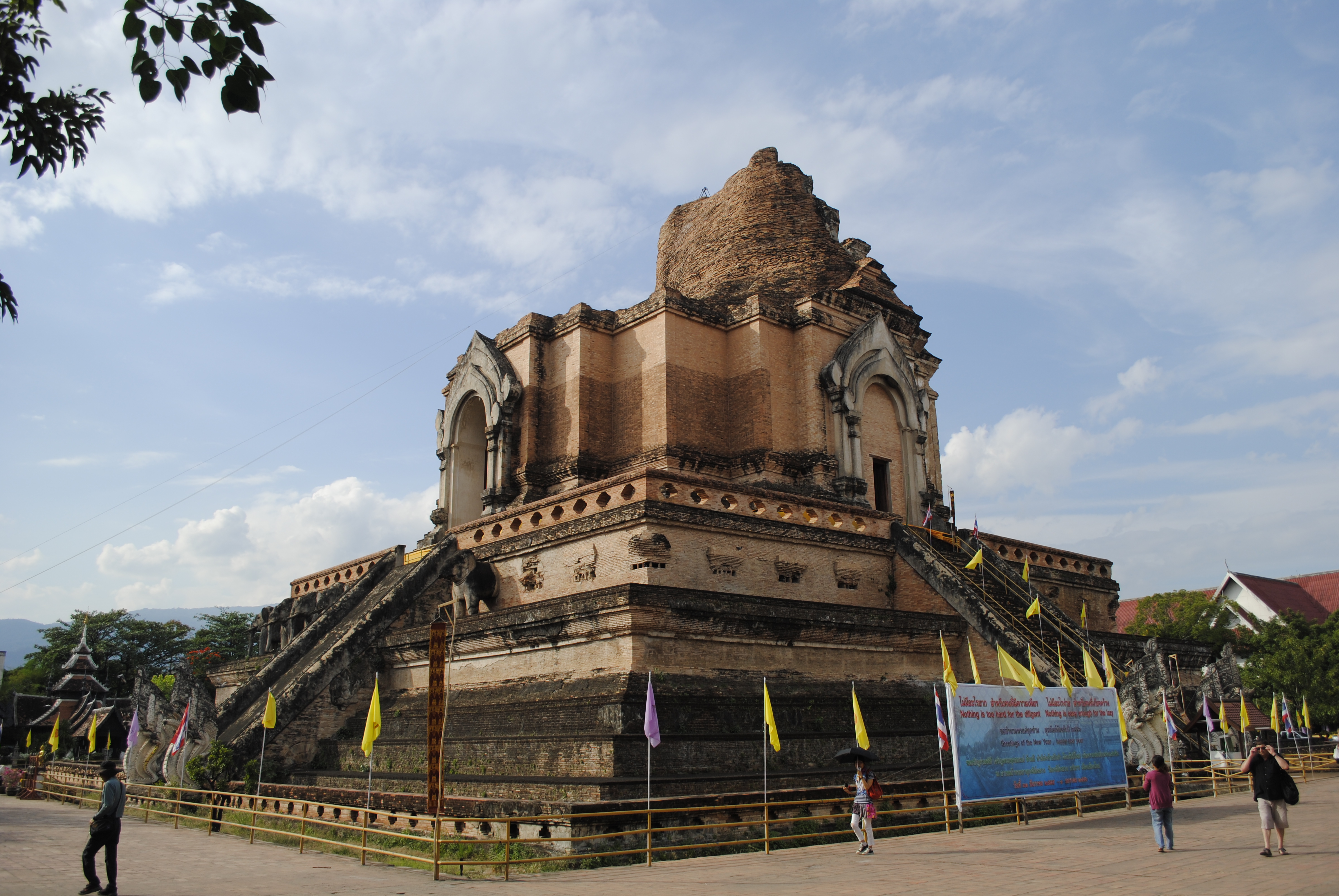 Wat Chedi Luang in the Old City. Originally constructed in the 14th Century.