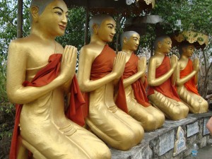 Buddhas at Phnom Sampeau near Battambang